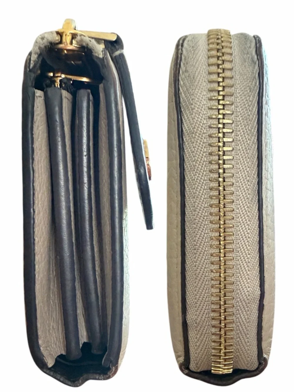 Louis Vuitton Comete Zip Around Wallet Taurillon Leather Taupe Gray M63104 - Picture 9 of 15